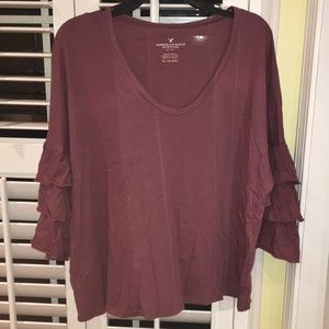 NWOT American Eagle Ruffle Blouse